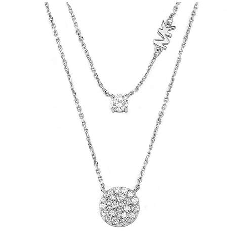 layered necklaces michael kors|michael kors sterling silver necklace.